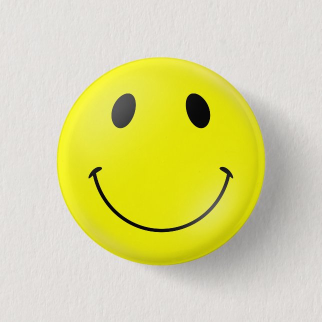 Yellow Face 3 Cm Round Badge (Front)