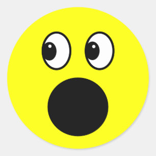 Yellow Face  Classic Round Sticker