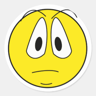 Yellow Face Classic Round Sticker