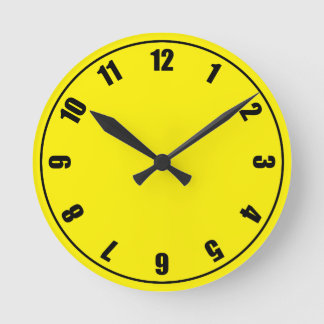Yellow Face Round Clock