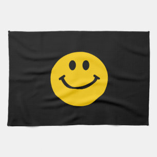 Yellow Face Tea Towel