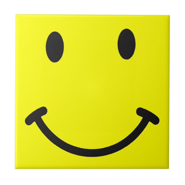 Yellow Face Tile Coaster (Front)