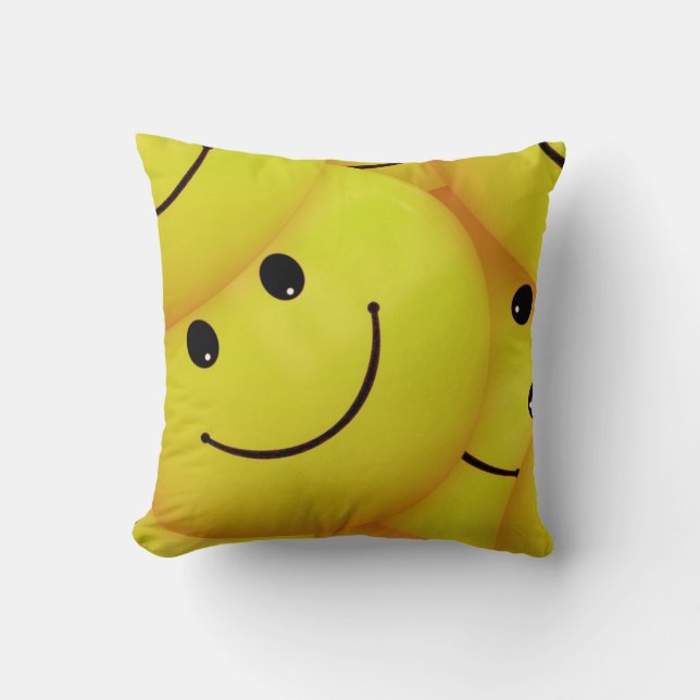 Yellow Faces Cushion (Front)