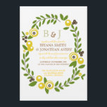 Yellow Fall Floral Wedding Invitations<br><div class="desc">These wedding invitations are unique and hand drawn! Customise this design with your choice of fonts,  colours and wording. If you wish to have this design in different colours or styles please email at illustrationsbyerin@gmail.com. Be sure to check out more designs at Illustrations by Erin.</div>