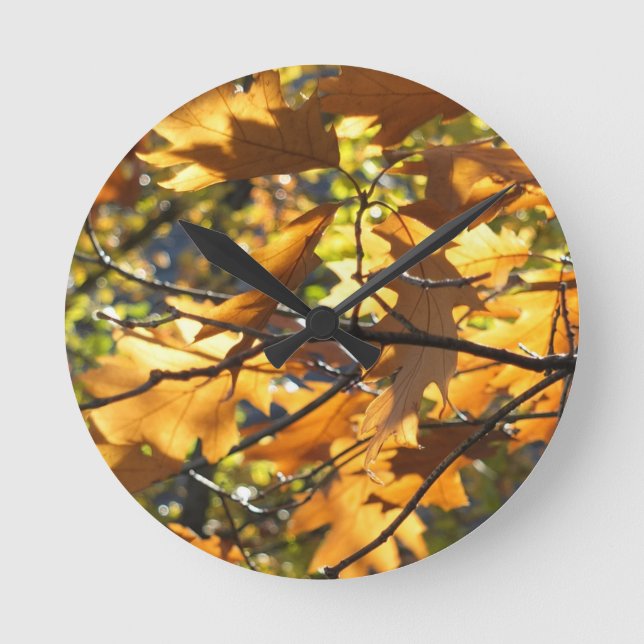 Yellow Fall Round Clock (Front)