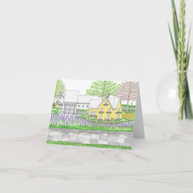 Yellow Farmhouse Notecard (Front)