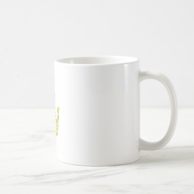 Yellow Fat Cat Coffee Mug (Right)