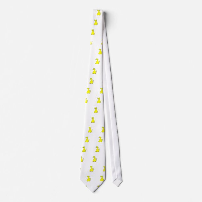 Yellow Fat Cat Tie (Front)