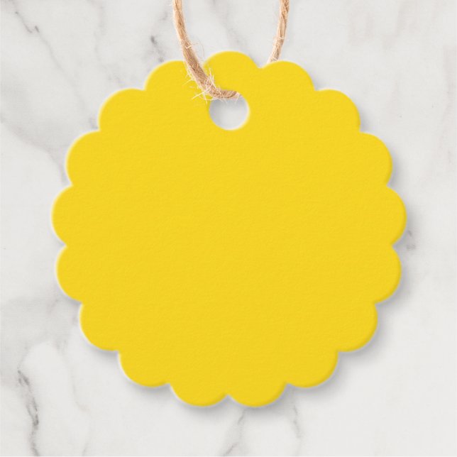 Yellow  favour tags (Front)