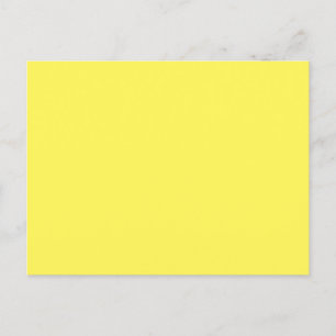 Yellow #FFF555, Golden Glow Postcard