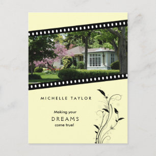 Yellow Film Real Estate House Postcard