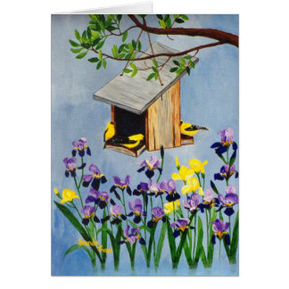 Yellow Finch Blank Card