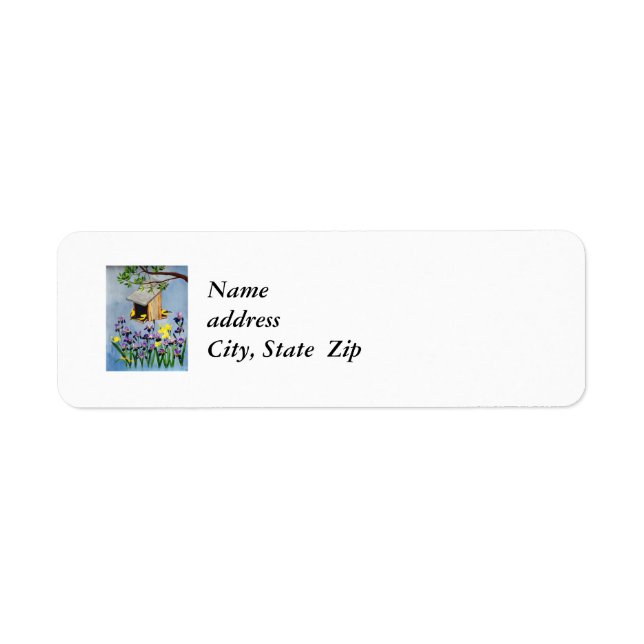 Yellow Finch Return address Label (Front)