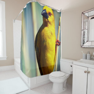 Yellow Finch Shower Curtain