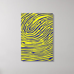 Yellow Fingerprint Minimalist Canvas Print
