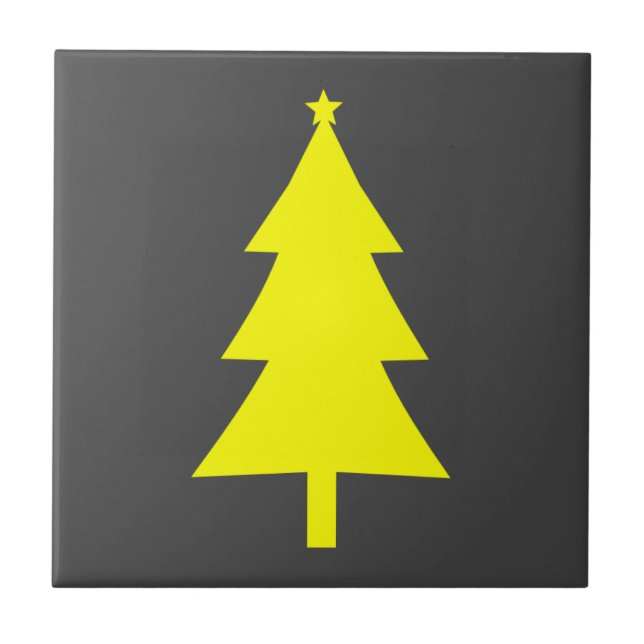 Yellow Fir Christmas Tree  Tile (Front)