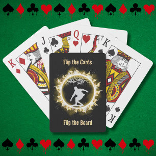 Yellow Fire Skate Wild Poker Playing Cards