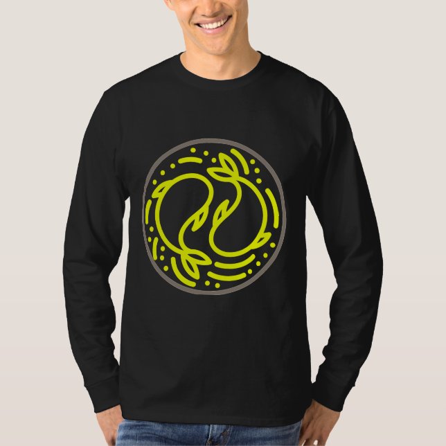 Yellow Fish Yin Yang T-Shirt (Front)