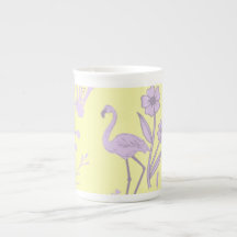 Yellow Flamingo Fine Porcelain Mug