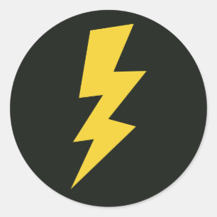 Yellow flash lighting bolt strike stickers