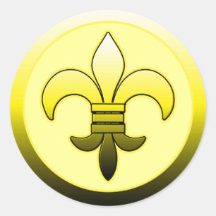 Yellow Fleur de Lis Stickers