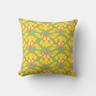yellow flora cushion