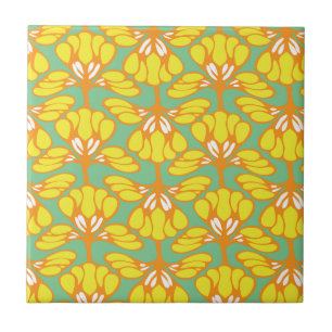 yellow flora tile