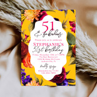 Yellow Floral 51 & Fabulous 51st Birthday Party