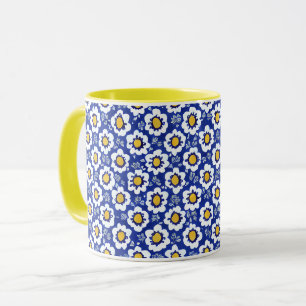 Yellow Floral Arabic Pattern Mug