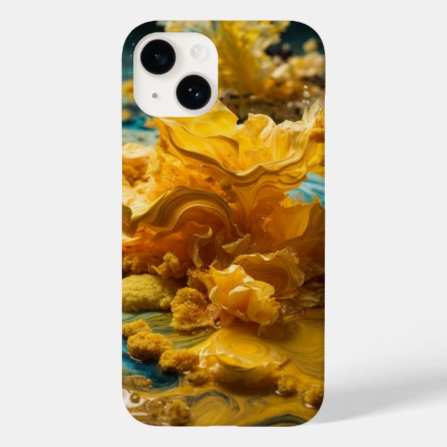 Yellow Floral Case-Mate iPhone Case (Back)