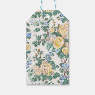 Yellow Floral Chintz, Hollyhock Garden Gift Tags