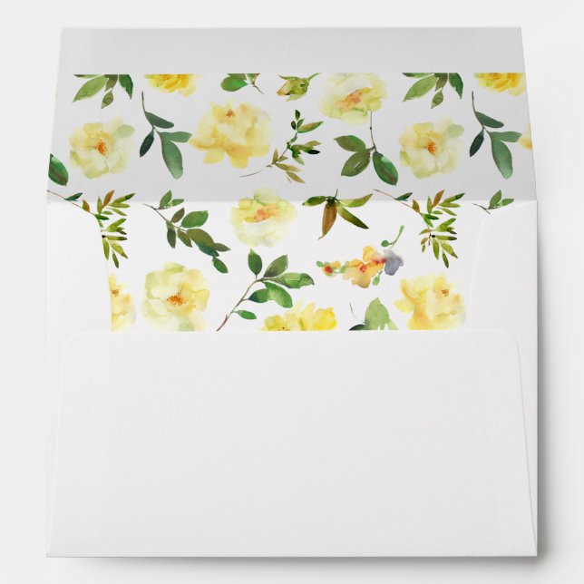 Yellow Floral Envelope (Back (Bottom))