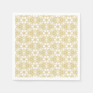 Yellow Floral Geometry Napkin