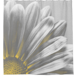 Yellow Floral Highlights Shower Curtain