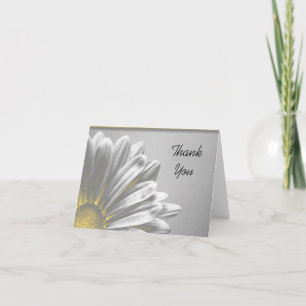 Yellow Floral Highlights Thank You Card