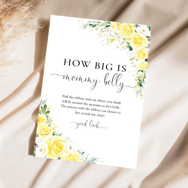 Yellow Floral How Big is Mummy's Belly Game (Creator Uploaded)
