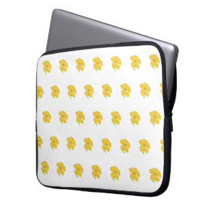 Yellow floral laptop sleeve