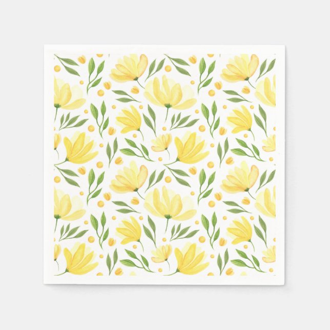 Yellow Floral Napkin (Front)