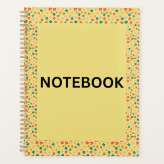 Yellow Floral Notebook | Cute Small Flowers & Colo Planner