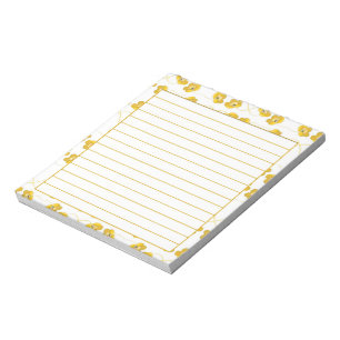 Yellow floral notepad