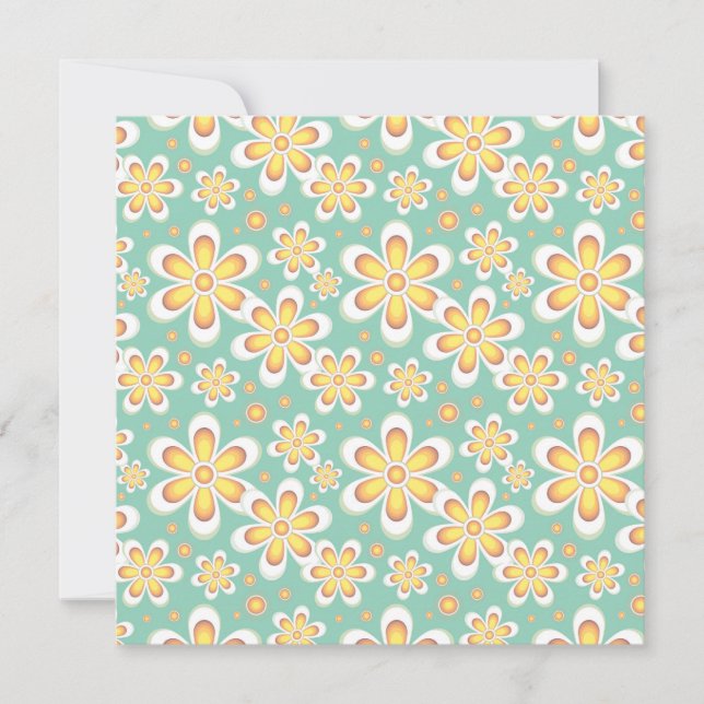 Yellow Floral Pattern Card (Front)