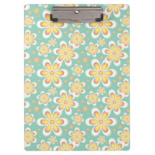 Yellow Floral Pattern Clipboard