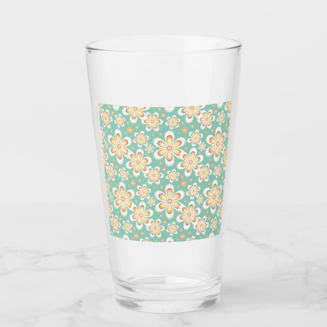 Yellow Floral Pattern Glass (Front)