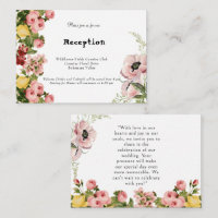 Yellow Floral Pattern Wedding Invitation Cards