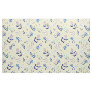 Yellow Floral Patterned Fabric & Crafting Patterns
