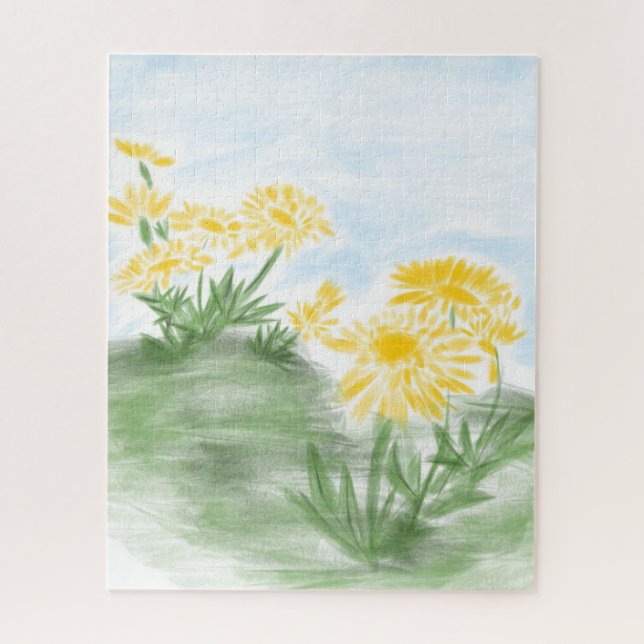 Yellow Floral Puzzle (Vertical)