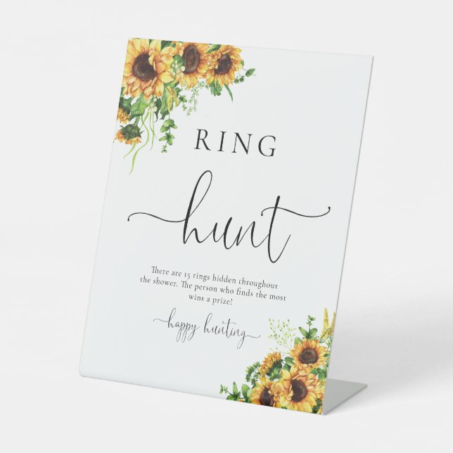 Yellow Floral Ring Hunt Sign (Front)