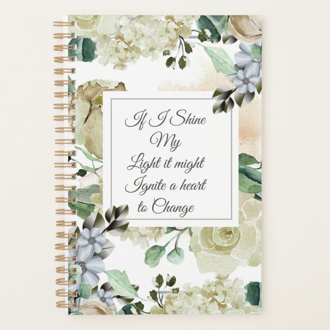  Yellow Floral Rose Business Planner (Front)