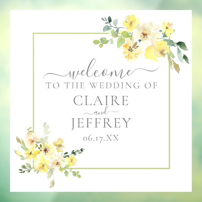 Yellow Floral Sage Green Summer Wedding Welcome (Sheet 3)