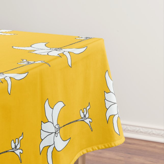 Yellow Floral Tablecloth (In Situ)